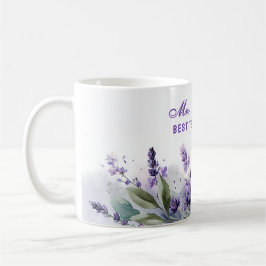 Caneca De Café Best Teacher Appreciation Lavender Spring Floral