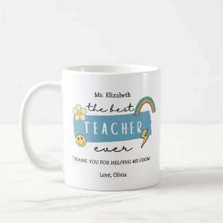 Caneca De Café Best Teacher Ever Custom Teacher Appreciation Gift