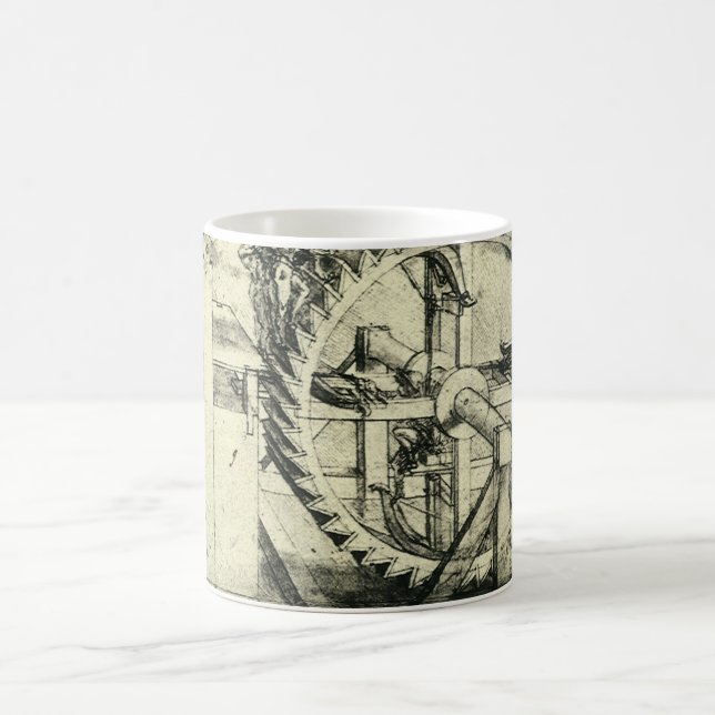 Caneca De Café Besta de Armas de Leonardo da Vinci Impulsionada p (Centro)