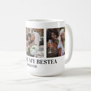 Caneca De Café Bestea Personalizado (bestie + chá) texto 3 fotos