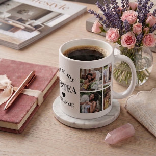 Caneca De Café Bestea Personalizado (bestie + chá) texto 8 fotos