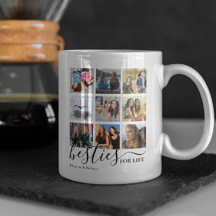 Caneca De Café Besties Bonitas Para A Colagem De Fotos Da Vida Co