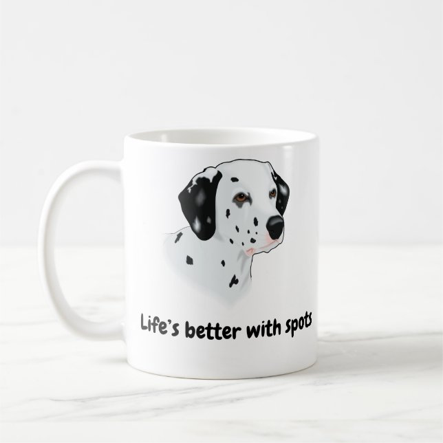 Caneca De Café BESTSELLER! Dalmaciano - A vida é melhor... (Esquerda)