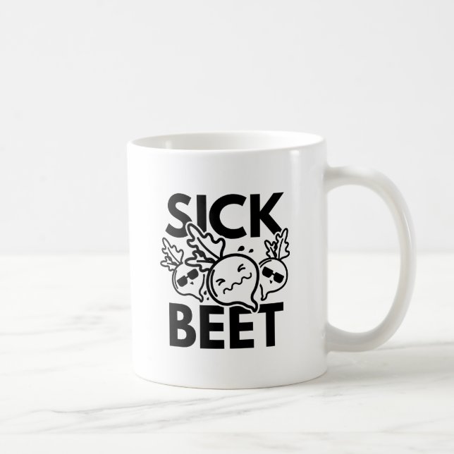 Caneca De Café Beterraba Doente (Direita)
