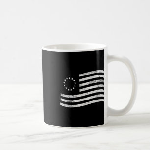 Caneca De Café Betsy Ross Flag Minimal - Patriota da História Ame