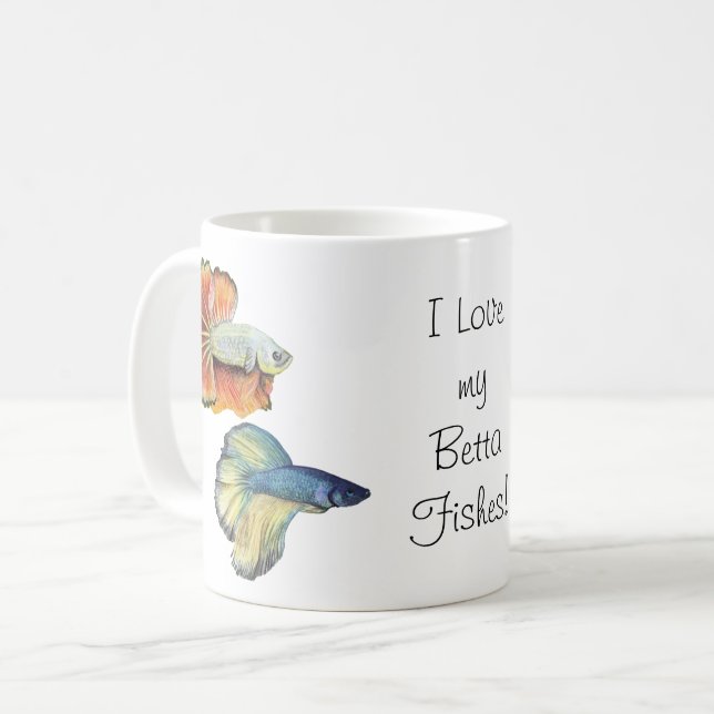 Caneca De Café Betta Fish Coffee Mug (Frente Esquerda)
