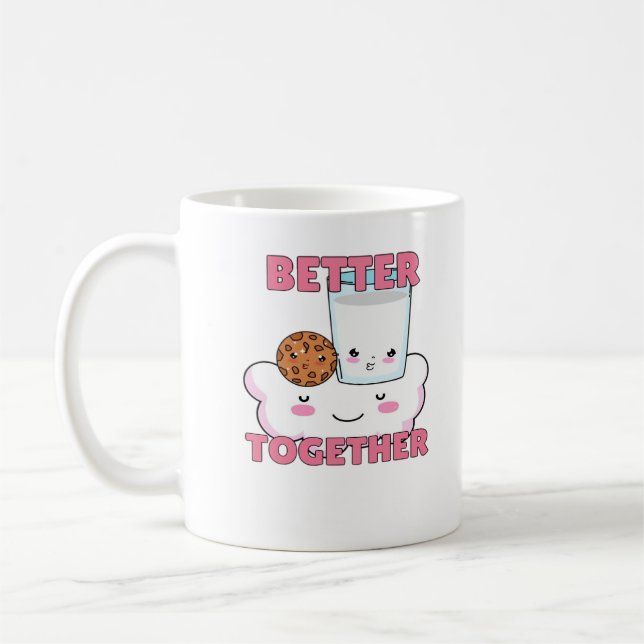 Caneca De Café Better Together Chocolate Chip Cookie and Milk Pla (Esquerda)