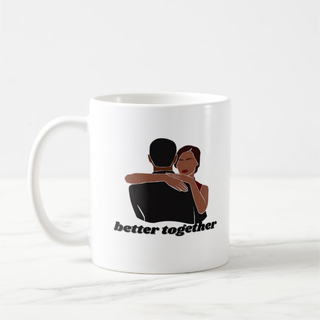 Caneca De Café Better Together Couple Modern Vibe  (Esquerda)