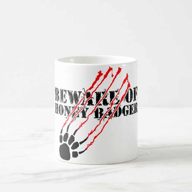 Caneca De Café Beware do texugo de mel (Centro)