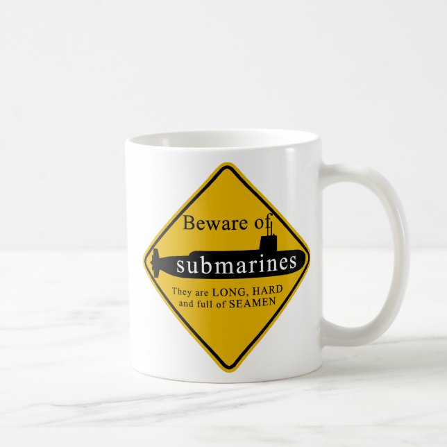 Caneca De Café Beware dos submarinos (Direita)