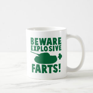 Caneca De Café Beware EXPLOSIVO FARTS!