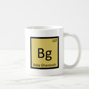 Caneca De Café Bg - Baba Ghanoush - Símbolo de Química Apetista