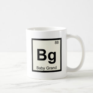 Caneca De Café Bg - Baby Grand Piano Chemistry Mesa Periódica