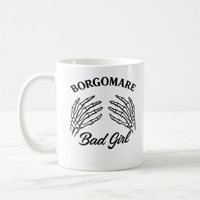 Caneca De Café Bgm Bad Girl - Skeleton Heart Hands (Esquerda)