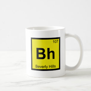 Caneca De Café Bh - Beverly Hills Califórnia Símbolo Químico