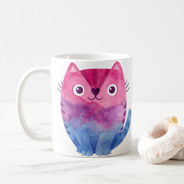 Caneca De Café Bi Pride (Com Donut)