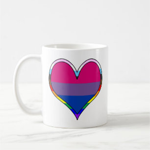 Caneca De Café Bi Pride Heart Coffee Mug