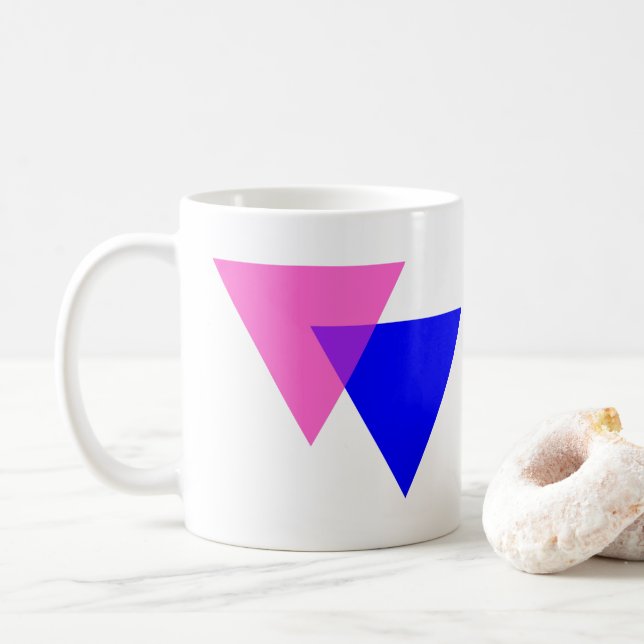 Caneca De Café Biangles Orgulho Bissexual (Com Donut)
