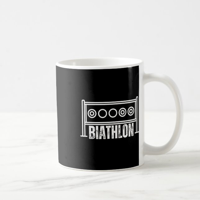 Caneca De Café Biathlon Target Skiing Competition Biathlett Shoot (Direita)