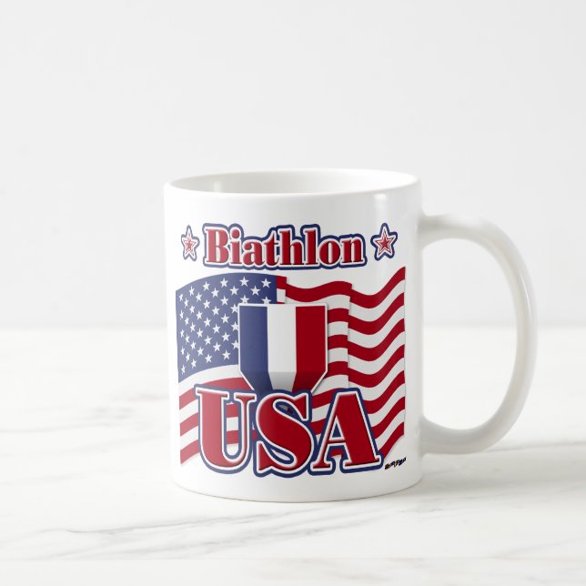 Caneca De Café Biathlon USA (Direita)