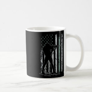 Caneca De Café Biathlon Usa Flag Retro Skis Men Biathlon