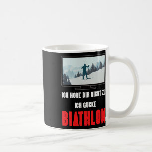 Caneca De Café Biathlon Winter Sport Design Say Ski Skier Gift