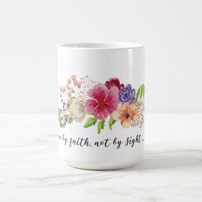 Caneca De Café Bíblia Cristã Verse Faith (Centro)