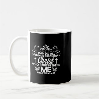 Caneca De Café Bíblia Cristã Verse Philippians 413 Flor