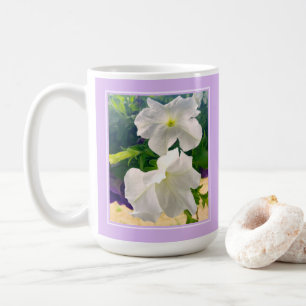 Caneca De Café Bíblia de Foto de Flor Branco Verso a Bênção de De