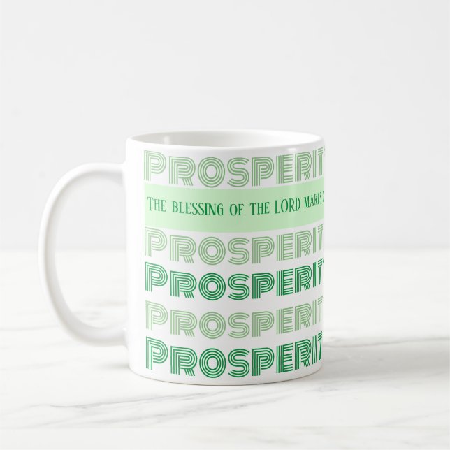 Caneca De Café Bíblia de prosperidade versus provérbios (Esquerda)