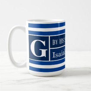 Caneca De Café Bíblia de reparo Verso Marinho Azul Strike Inicial