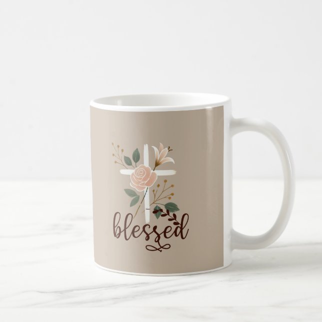 Caneca De Café Bíblia Floral Abençoada Verso (Direita)