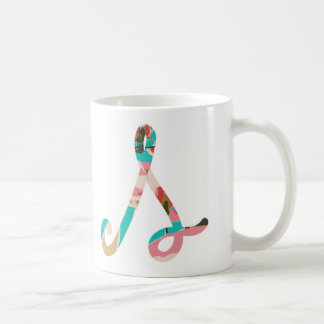 Caneca De Café Bíblia Floral Monogramada Verso - Letra S