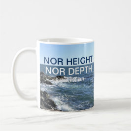 Caneca De Café Bíblia Inspiracional Verso Ondas do Azul-Mar