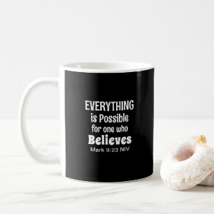 Caneca De Café Bíblia Milagrosa Verse Christian Faith Black