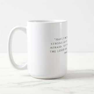 Caneca De Café Bíblia versátil sobre medo - Mug branco alto