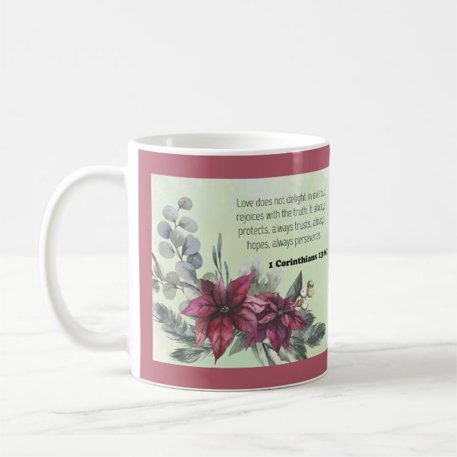 Caneca De Café Bíblia verso floral (Esquerda)