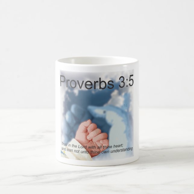 Caneca De Café Bíblia Verso Mug Dia 14, PROVERBS 3:5 (Centro)