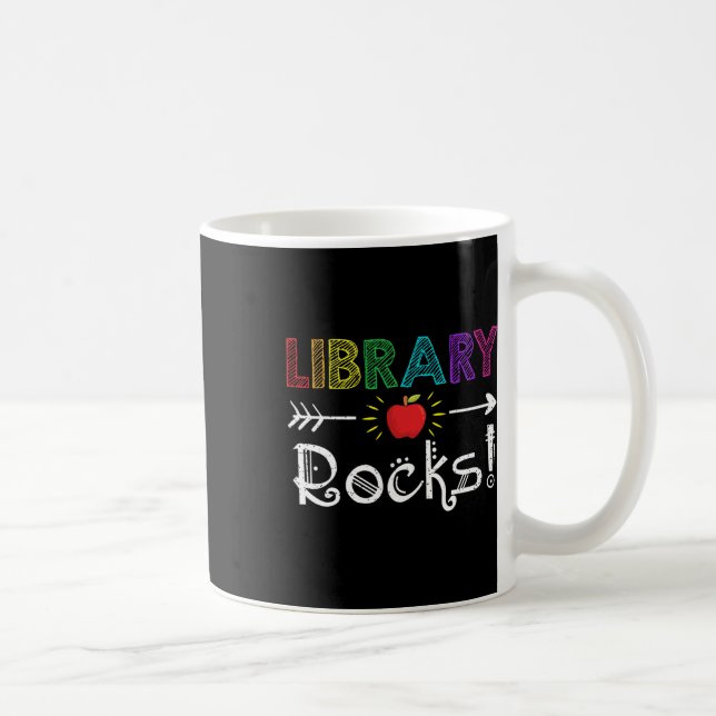 Caneca De Café Biblioteca Agrada Professor Aluno Diversão Volta à (Direita)