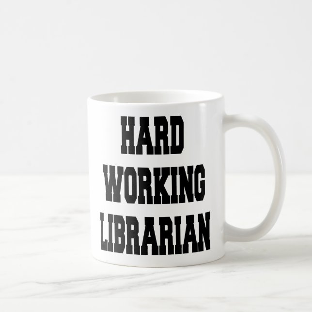 Caneca De Café Biblioteca de Trabalho do duro (Direita)