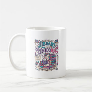 Caneca De Café Biblioteca de Unicórnios Unicórnio Colorido Arte P