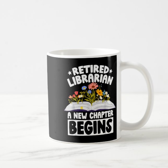 Caneca De Café Bibliotecário aposentado novo capítulo começa apos (Direita)