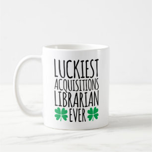 Caneca De Café Bibliotecário de Aquisições Mais Sortudas Já