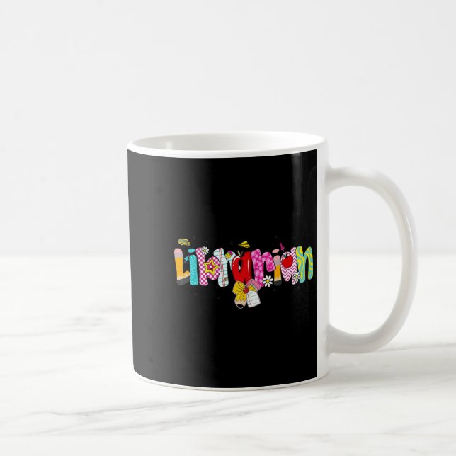 Caneca De Café Bibliotecário do Arco de Lápis de Coquette De Volt (Direita)