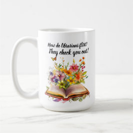 Caneca de café Bibliotecário e Livros