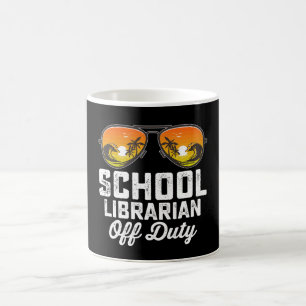 Caneca De Café Bibliotecário Escolar Fora de Serviço no Último Di