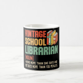Caneca De Café Bibliotecário Escolar Pronúncia Engraçada