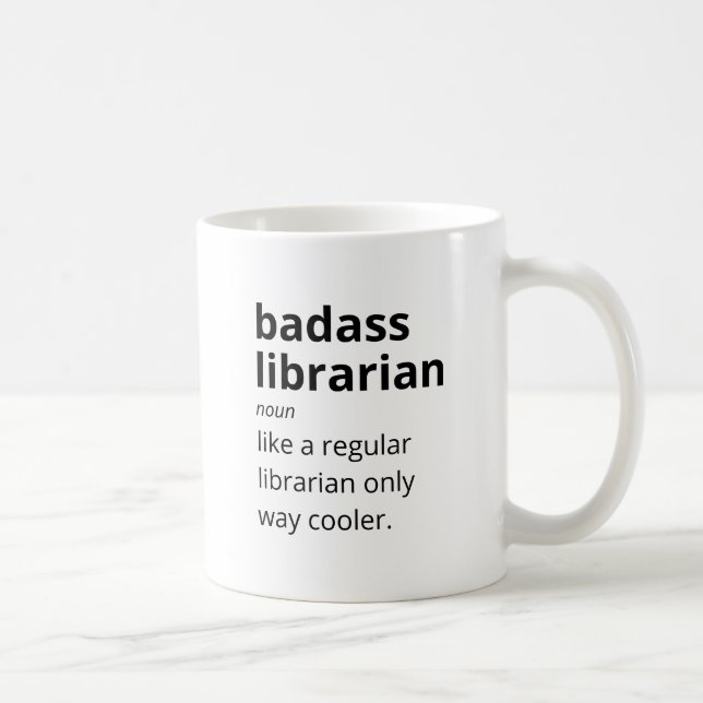 Caneca De Café Bibliotecário Maligno Como Um Bibliotecário Regula (Direita)