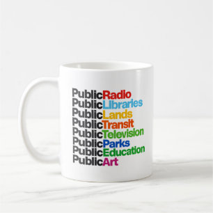 Caneca De Café Bibliotecas Públicas Rádio Televisão Arte Parques 