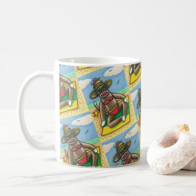 CANECA DE CAFÉ BICHETE VERMELHO DA CHAVE BIKINI, ENGRAÇADO NA CAR (Com Donut)